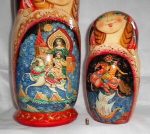 GIANT Tsar Saltan tale 10-set nesting Doll Babooshki s