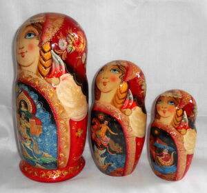 GIANT Tsar Saltan tale 10-set nesting Doll Babooshki s