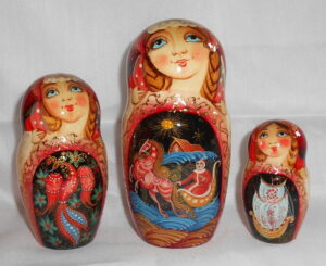 GIANT Tsar Saltan tale 10-set nesting Doll Babooshki s