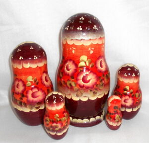 Lucy in pearly dress nesting Doll Babooshki s