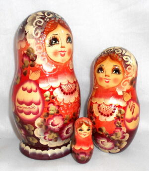 Lucy in pearly dress nesting Doll Babooshki s