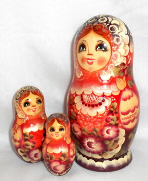 Lucy in pearly dress nesting Doll Babooshki s