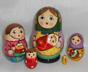 Zagorsk Kids & Infant small Babushka Matryoshka nesting Doll Babooshki Babushkas Classic Village Traditional