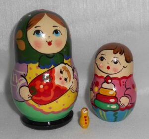 Zagorsk Kids & Infant small nesting Doll Babooshki s Classic Village Traditional