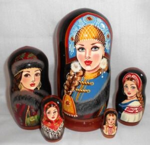 Princess Babushka  Babushka Matryoshka nesting Doll  Babooshki Babushkas