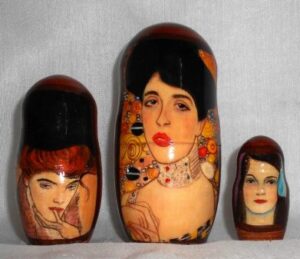 Gustav Klimt – Lady Fan nesting Doll Babooshki s