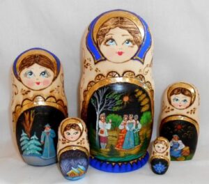 Snow Maiden fairytale   babushka   Babushka Matryoshka nesting Doll   Babooshki Babushkas