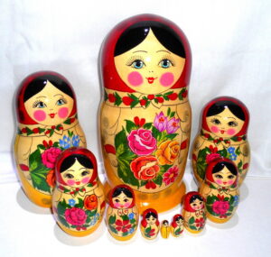 GIANT Semenov red 10set Babushka giant Babushka Matryoshka nesting Doll Babooshki Babushkas Classic Village Traditional