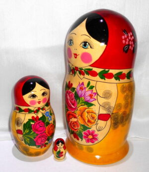 GIANT Semenov red 10set giant nesting Doll Babooshki s Classic Village Traditional