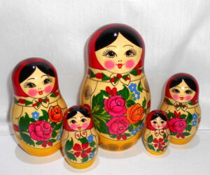 GIANT Semenov red 10set giant nesting Doll Babooshki s Classic Village Traditional