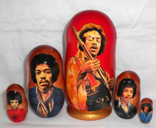 Jimmy Hendrix Babushka Matryoshka nesting Doll Babooshki Babushkas