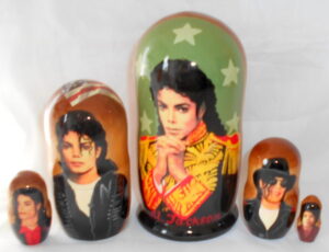 Michael Jackson Green Babushka Matryoshka nesting Doll Babooshki Babushkas
