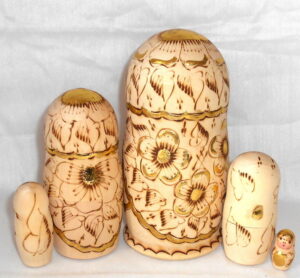 Goldie Girl nesting Doll Babooshki s