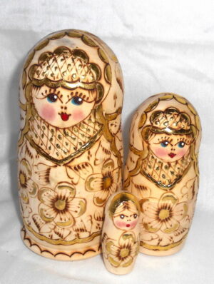 Goldie Girl nesting Doll Babooshki s