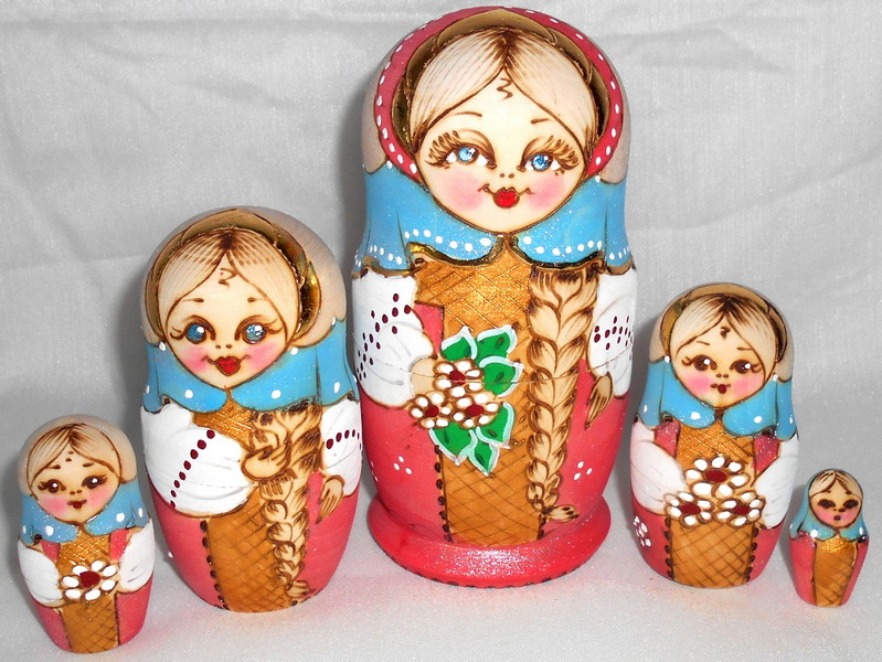 Helga with sunflowers - Dolls in Dolls - Babushka Genuine matryoshka ...