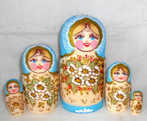 Lena blue bride Babushka Matryoshka nesting Doll Babooshki Babushkas