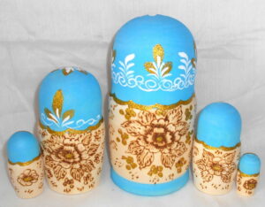 Lena blue bride nesting Doll Babooshki s