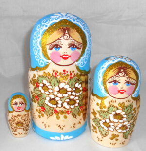 Lena blue bride nesting Doll Babooshki s
