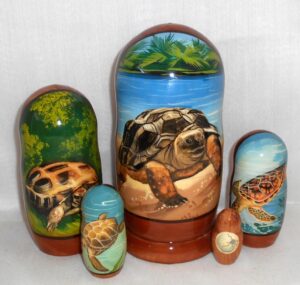 Turtle Babushka Matryoshka nesting Doll  Babooshki Babushkas