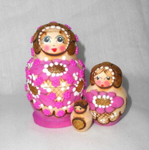 Lisa Beads girl Bright nesting Doll Babooshki s