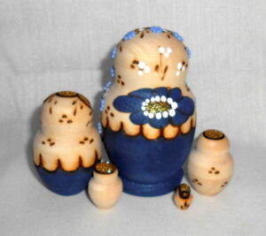 Lisa Beads girl Navy nesting Doll Babooshki s