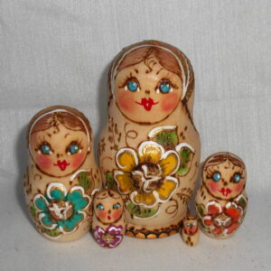 Angela yellow flower Babushka Matryoshka nesting Doll Babooshki Babushkas