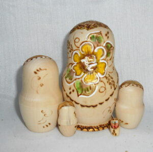 Angela yellow flower nesting Doll Babooshki s