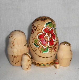 Angela red flowers nesting Doll Babooshki s