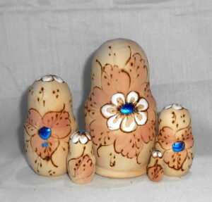 Stella Blue Flowers nesting Doll Babooshki s