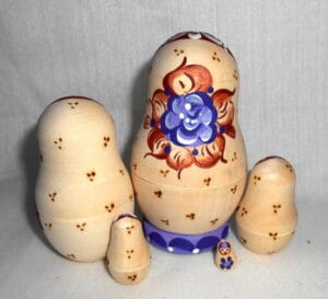 Poppy with Butterfly Babushka Matryoshka nesting Doll Babooshki Babushkas - Image 2