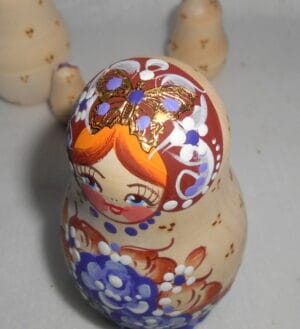 Poppy with Butterfly Babushka Matryoshka nesting Doll Babooshki Babushkas - Image 3