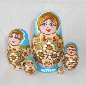 Blue Bride Babushka Matryoshka nesting Doll Babooshki Babushkas