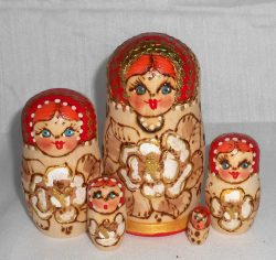 Xyla Red Babushka Matryoshka nesting Doll Babooshki Babushkas