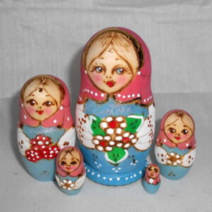 Jessie Blue Dress Babushka Matryoshka nesting Doll Babooshki Babushkas