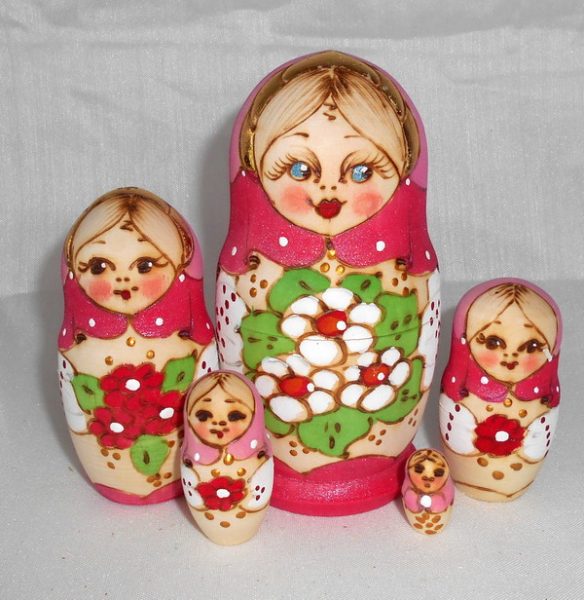 Jayne Pink Scarf Babushka Matryoshka Nesting Doll Babooshki Babushkas ...