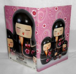 Pink Kokeshi  Geisha Babushka card w/envelope   Babushka Matryoshka nesting Doll  Babooshki Babushkas