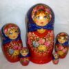 Axinya in blue scarf nesting Doll Babooshki s