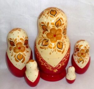 Zosya in red nesting Doll Babooshki s