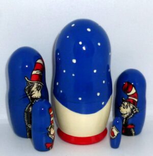 Cat in the Hat small nesting Doll Babooshki s