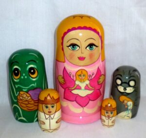 Thumbelina   Babushka Matryoshka nesting Doll  Babooshki Babushkas