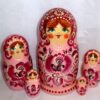Shura in floral pink dress nesting Doll Babooshki s