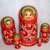 Vera in floral red dress Babushka Matryoshka nesting Doll Babooshki Babushkas