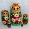 Elvira in pearl mint dress BRIDE  Babushka  Matryoshka nesting Doll Babooshki Babushkas