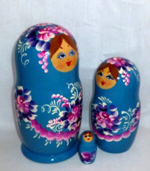 Nina in blue dress nesting Doll Babooshki s
