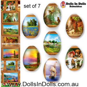 7 set Art Paintings  work  Egg Shrinking Wraps