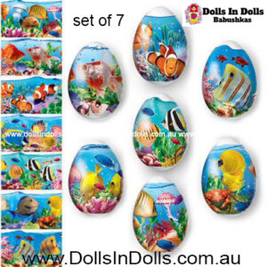 7 set Tropical Fish Easter Egg Shrinking Wraps