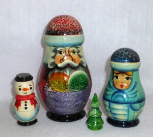 Xmas Tree XLarge 5-set nesting Doll Babooshki s