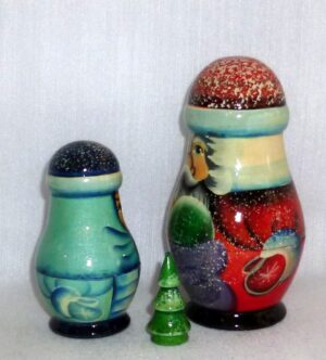 Xmas Tree XLarge 5-set nesting Doll Babooshki s
