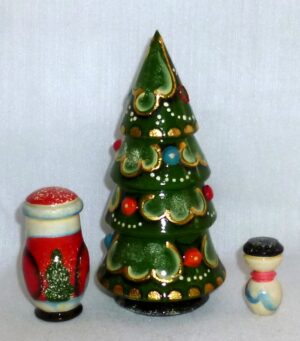 Xmas Tree 3-set nesting Doll Babooshki s