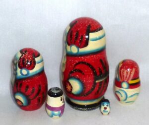 Santa Anton smaller nesting Doll Babooshki s